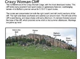 Crazy Woman Cliff Stats